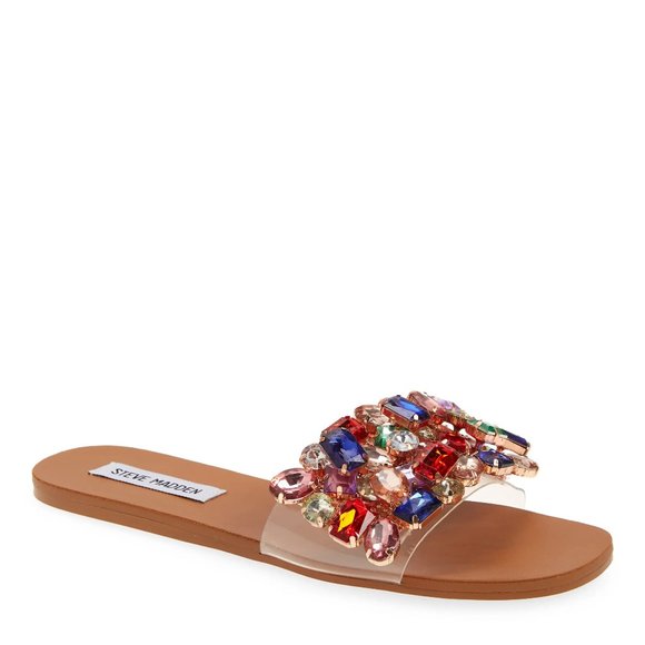 Steve Madden | Shoes | 775 Steve Madden Brionna Embellished Slide Sandal  Size 55 M | Poshmark